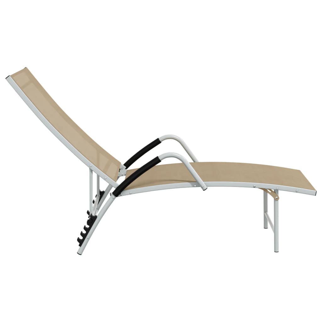 Sun Lounger Textilene And Aluminium