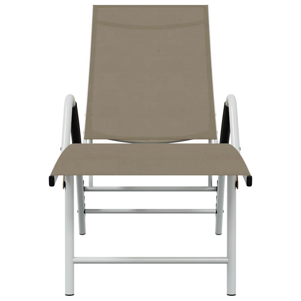 Sunloungers Aluminium Sun Lounger Recliner Cream Garden Patio Pool Chair Adjusta