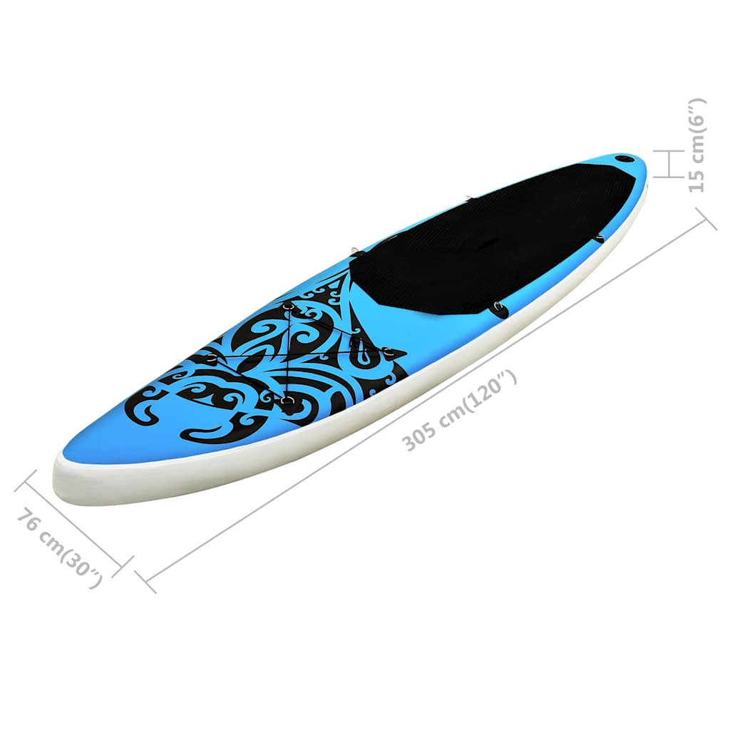 Paddleboards Inflatable Stand Up Paddleboard Set Green Blue Black PVC Eva 305 Cm