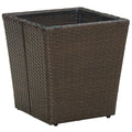 Tea Table 41.5X41.5X43Cm Poly Rattan And Solid Acacia