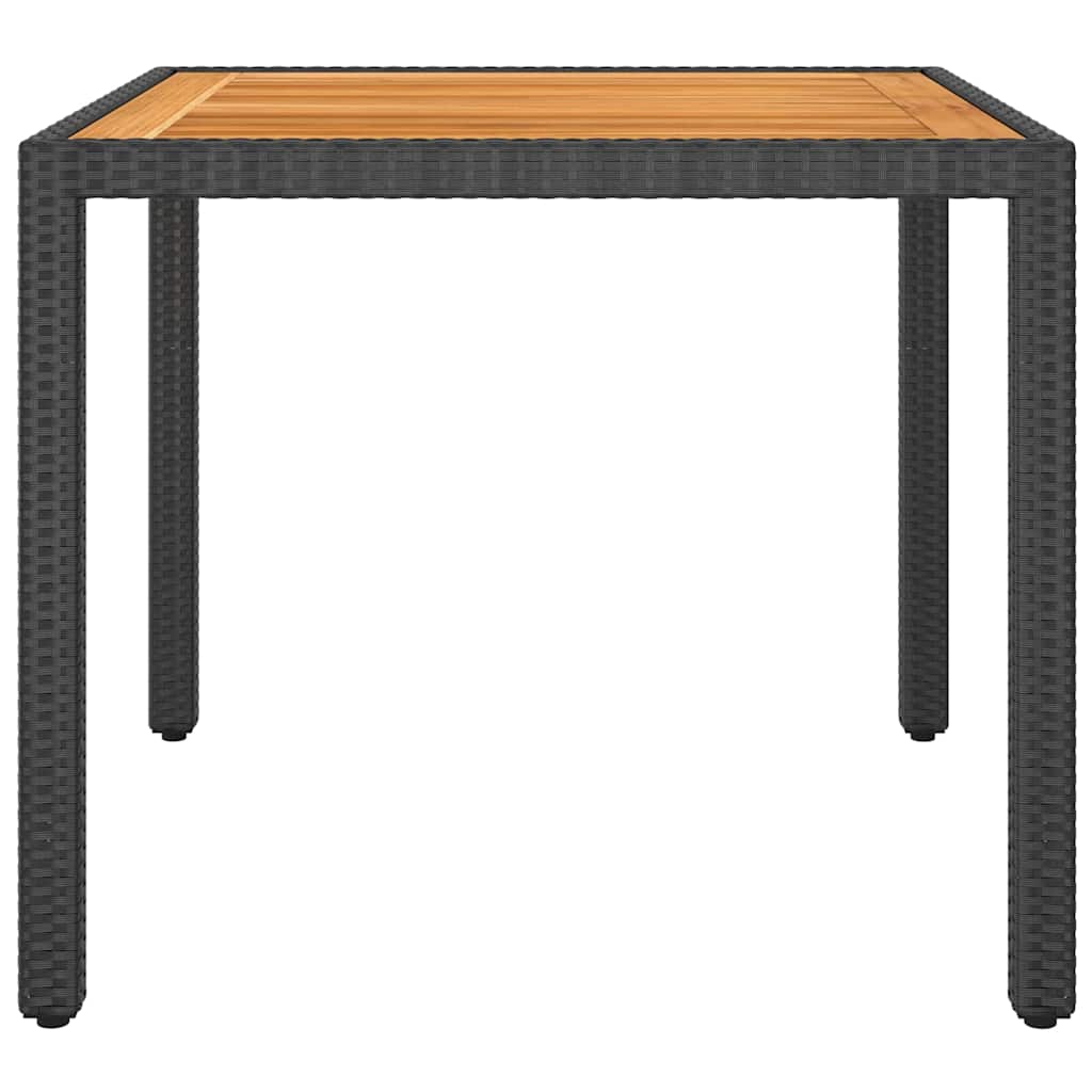 Garden Table Poly Rattan Acacia Wood - Model 310572