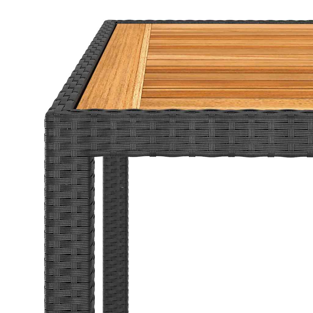 Garden Table Poly Rattan Acacia Wood - Model 310572