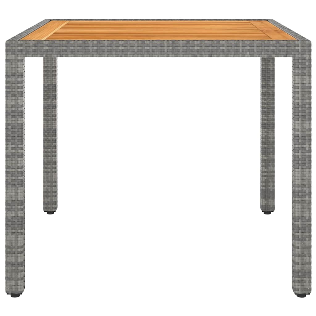 Garden Table Poly Rattan Acacia Wood - Model 310572