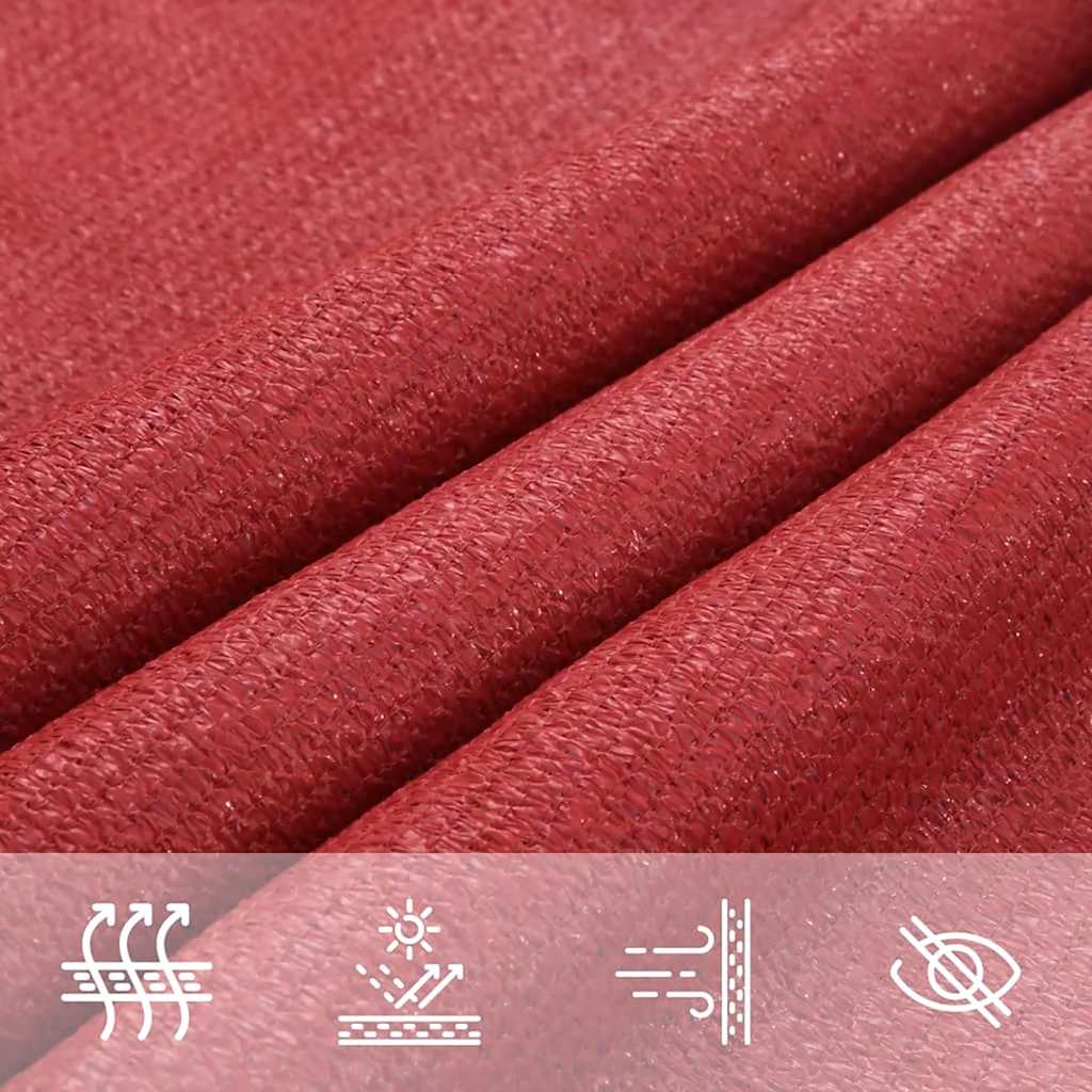 Sunshade Sail 160 G/M² Red 3.6X3.6 M Hdpe