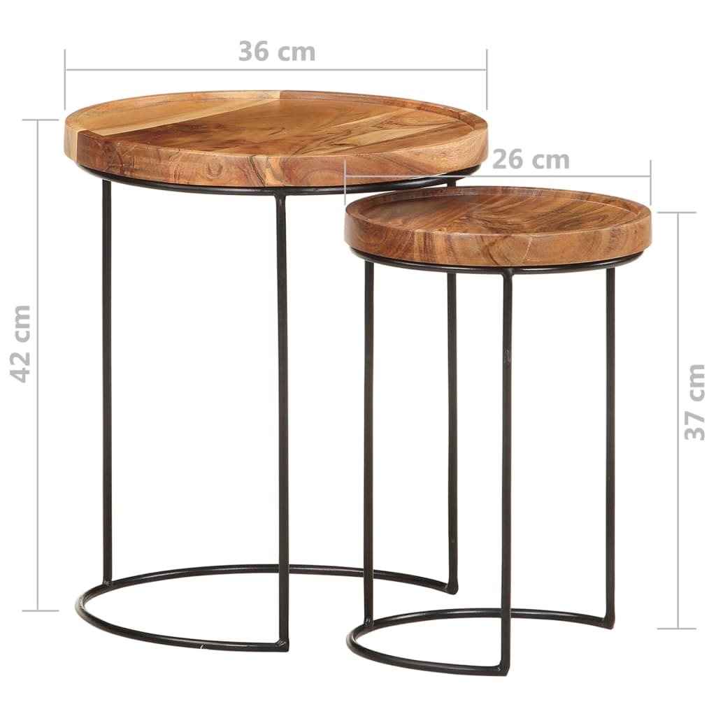 2 Piece Coffee Table Set And Steel