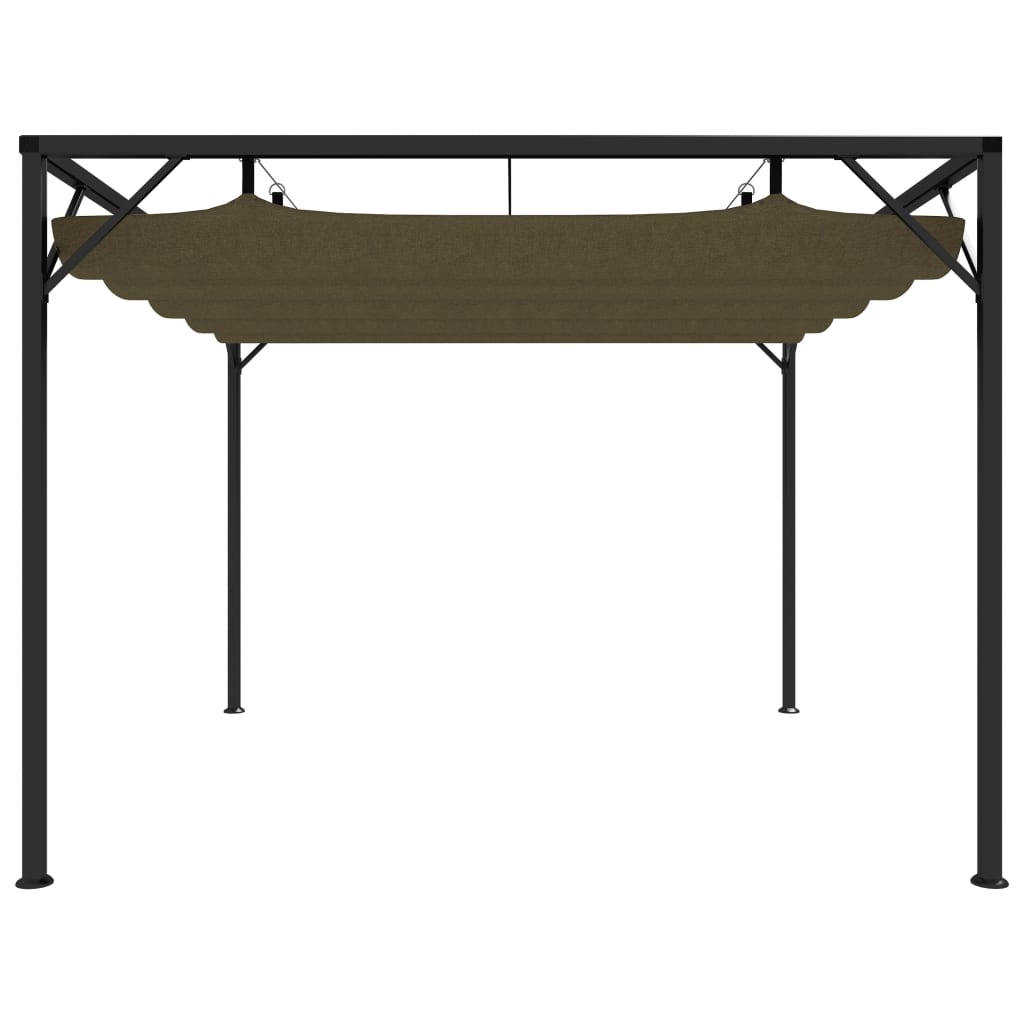 Garden Gazebo With Retractable Roof 3X3 M 180 G/M²
