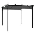 Pergola With Retractable Roof 3X3 M Steel 180 G/M²