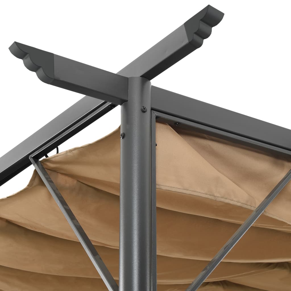 Pergola With Retractable Roof 3X3 M Steel 180 G/M²