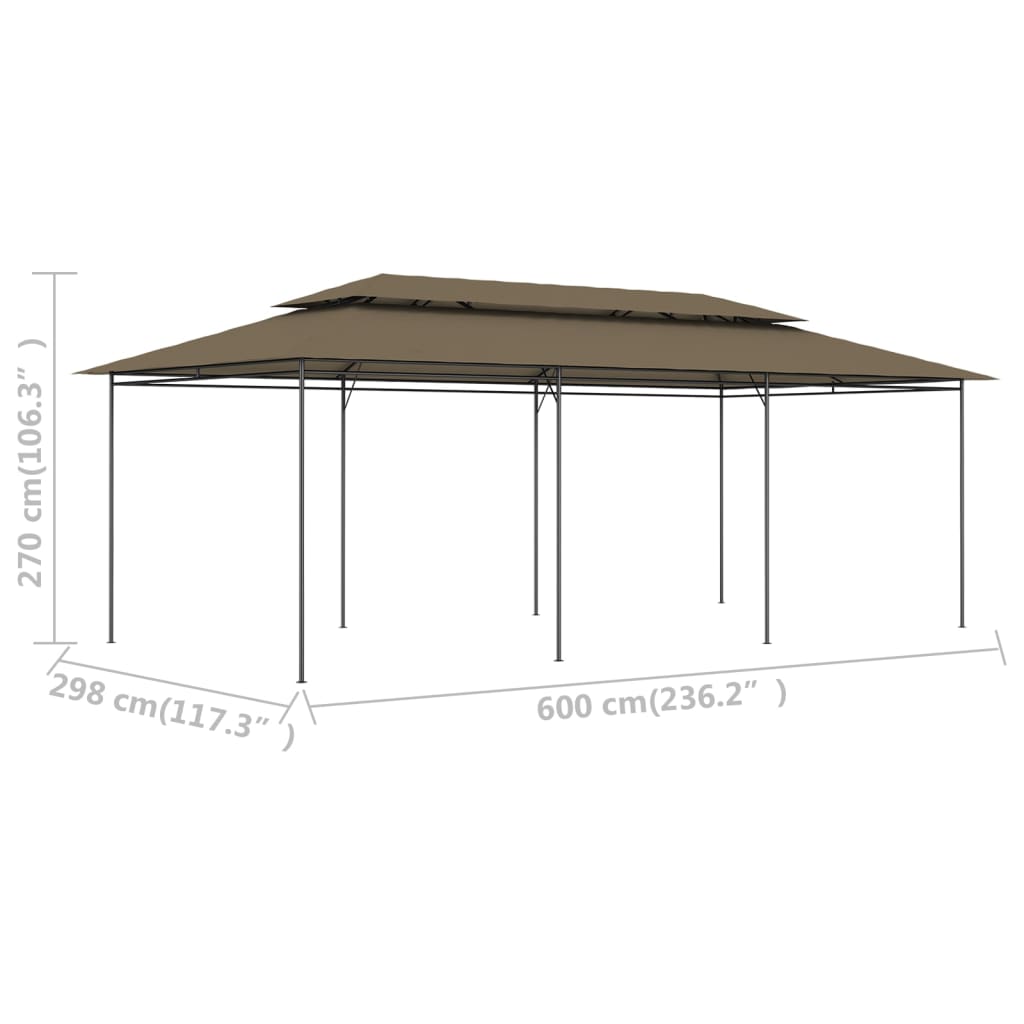 Gazebo 600X298X270 Cm 180 G/M²
