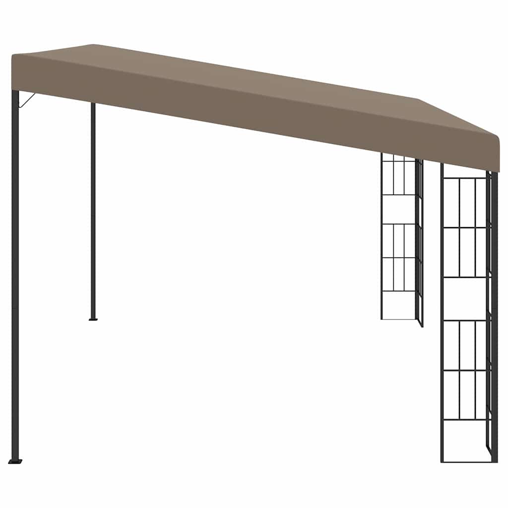 Gazebo Wall Mounted 6x3m Waterproof Patio Awning Garden Shelter Steel Frame LED