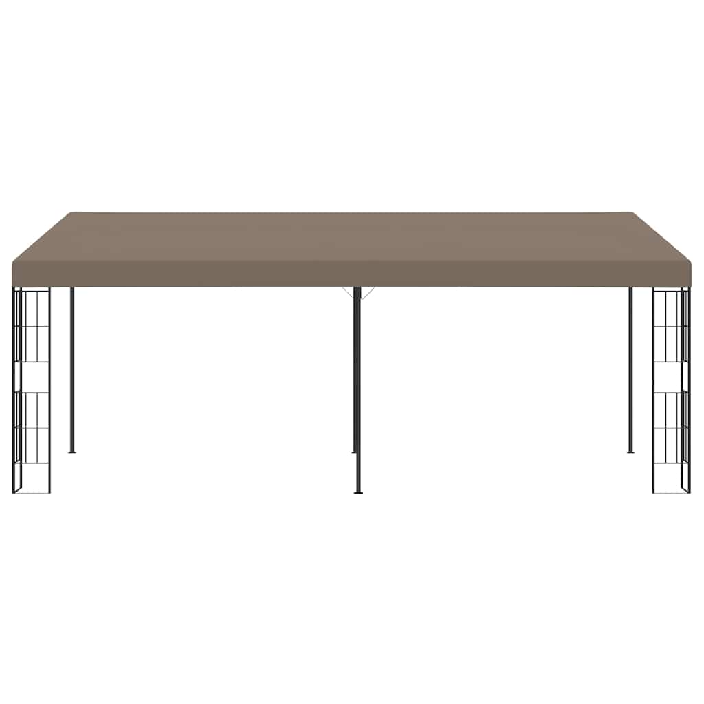 Gazebo Wall Mounted 6x3m Waterproof Patio Awning Garden Shelter Steel Frame LED