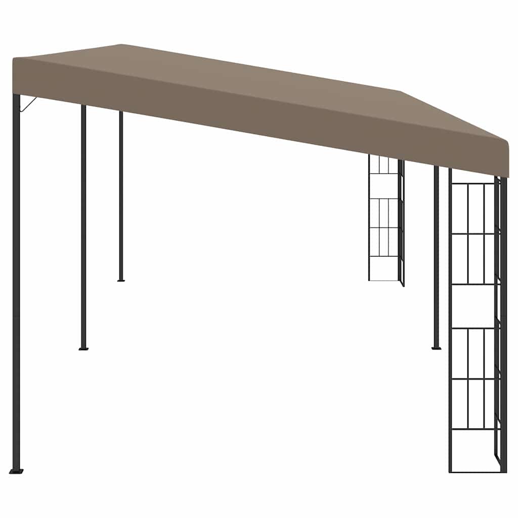 Gazebo Wall Mounted 6x3m Waterproof Patio Awning Garden Shelter Steel Frame LED