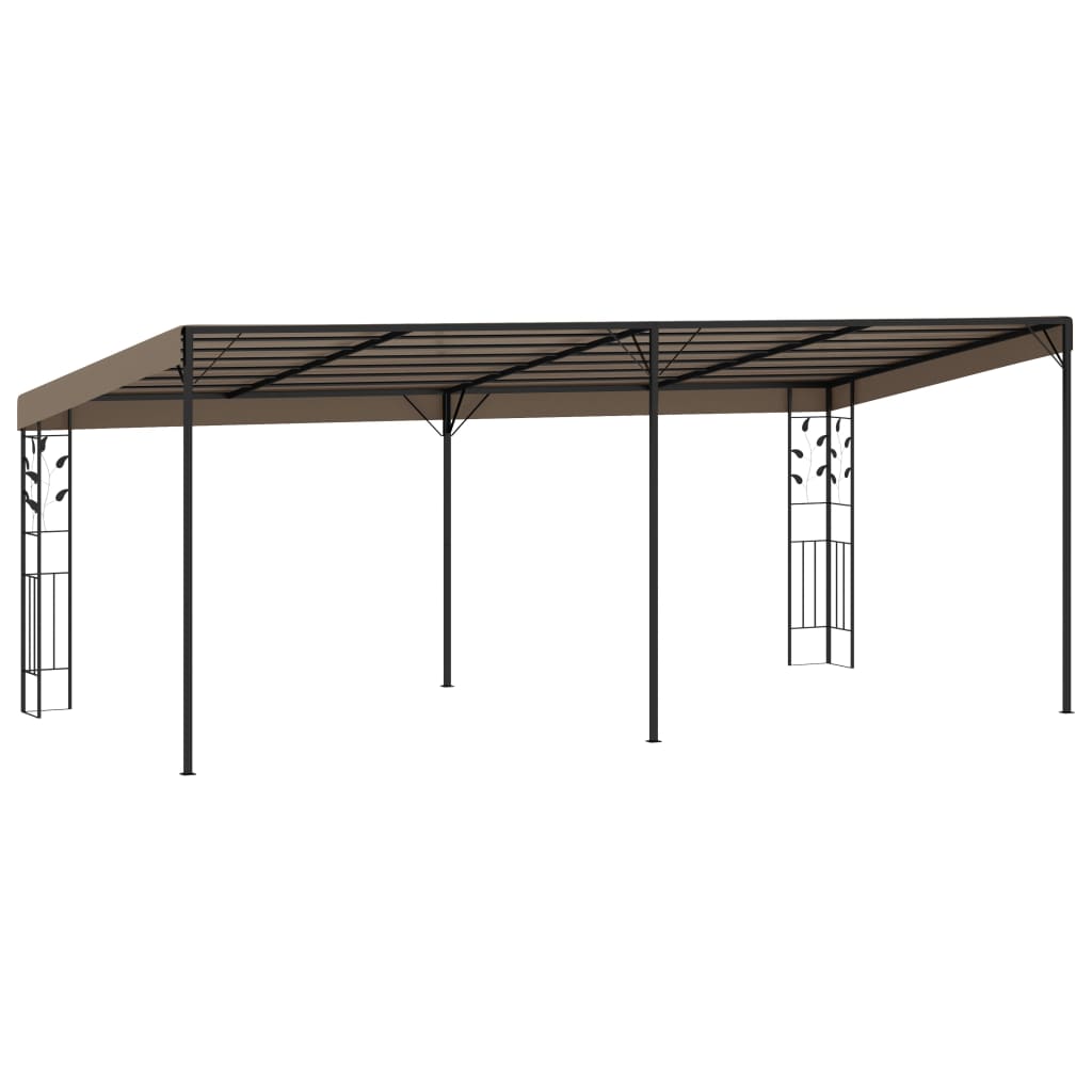 Wall-Mounted Gazebo 6X3X2.5 M Taupe