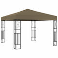 Gazebo Gazebo Fabric cream anthracite taupe Fabric (100% polyester) steel 400 cm