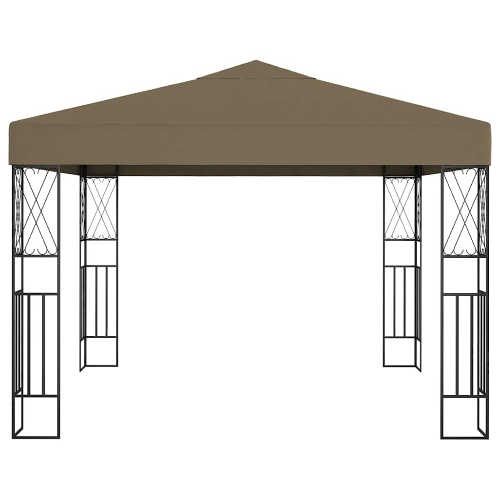 Gazebo Gazebo Fabric cream anthracite taupe Fabric (100% polyester) steel 400 cm