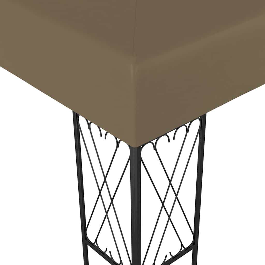 Gazebo Gazebo Fabric cream anthracite taupe Fabric (100% polyester) steel 400 cm