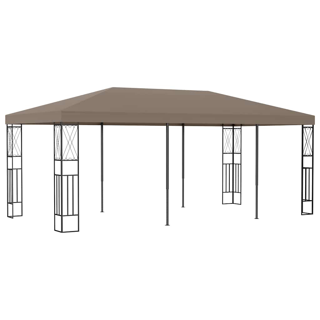 Gazebo Gazebo Fabric cream anthracite taupe Fabric (100% polyester) steel 400 cm