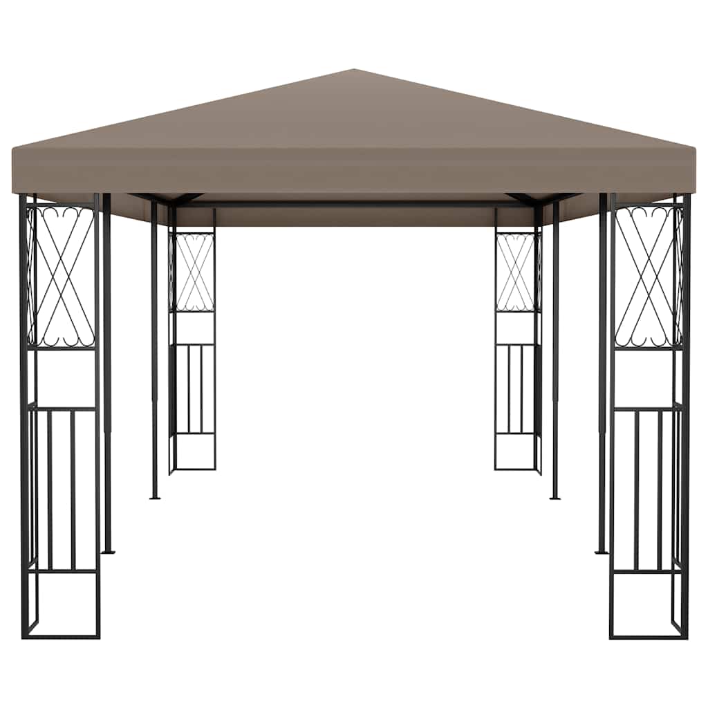 Gazebo Gazebo Fabric cream anthracite taupe Fabric (100% polyester) steel 400 cm