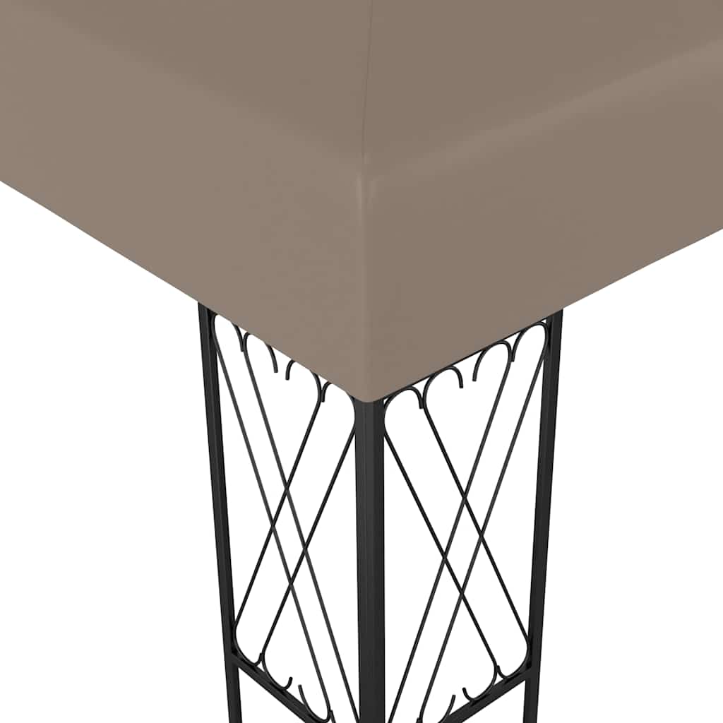 Gazebo Gazebo Fabric cream anthracite taupe Fabric (100% polyester) steel 400 cm