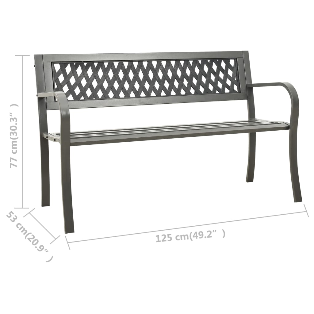 Garden Bench | | Powder-Coated Steel, Plastic | Standard | Durable