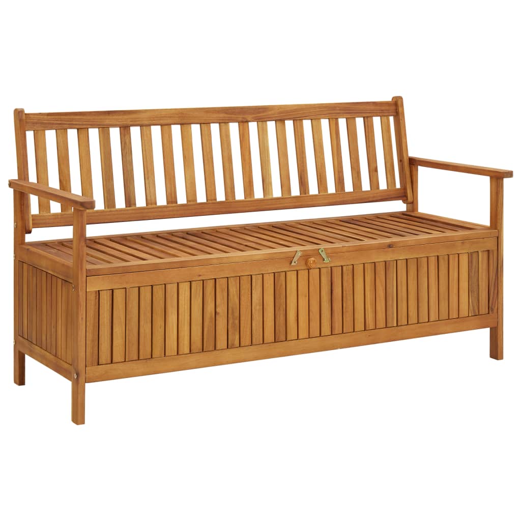 Garden Storage Bench 148 Cm Solid Acacia Wood