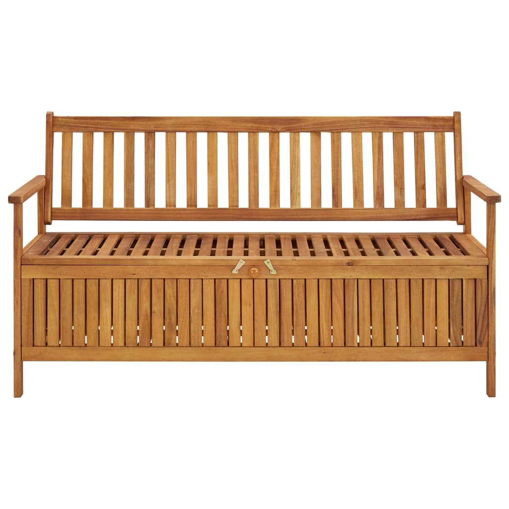 Garden Storage Bench 148 Cm Solid Acacia Wood
