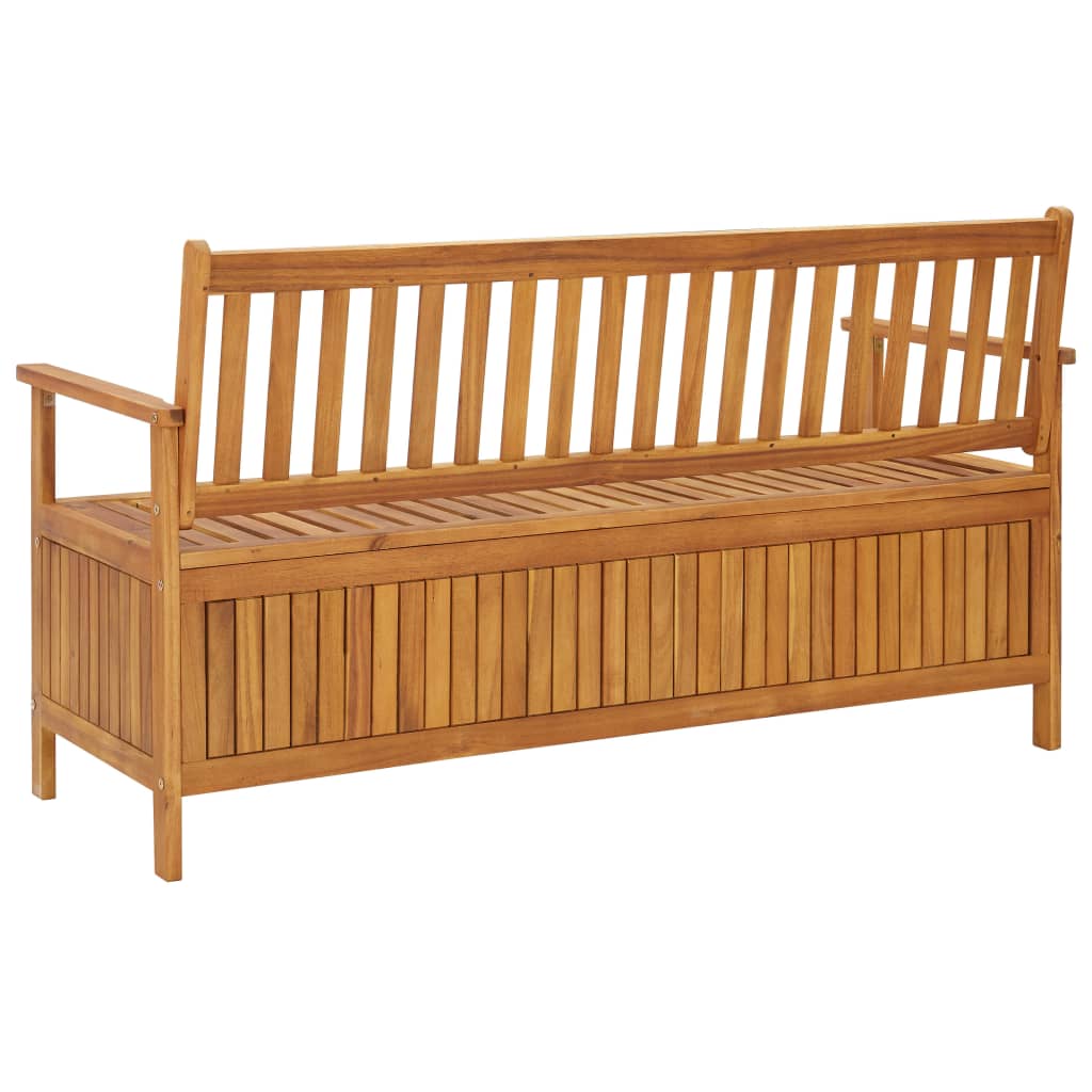 Garden Storage Bench 148 Cm Solid Acacia Wood