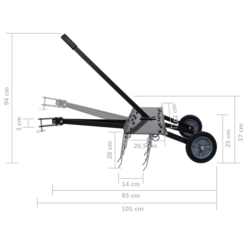 Scarifier For Ride-On Mower 100 Cm