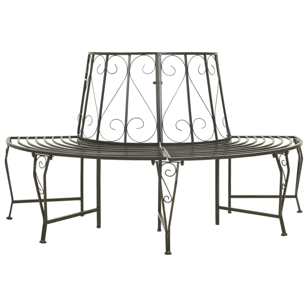 Garden Tree Bench 160 Cm Steel