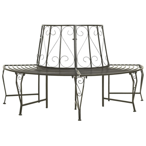 Garden Tree Bench 160 Cm Steel