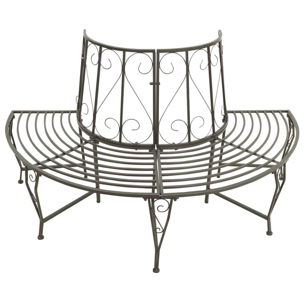 Garden Tree Bench 160 Cm Steel