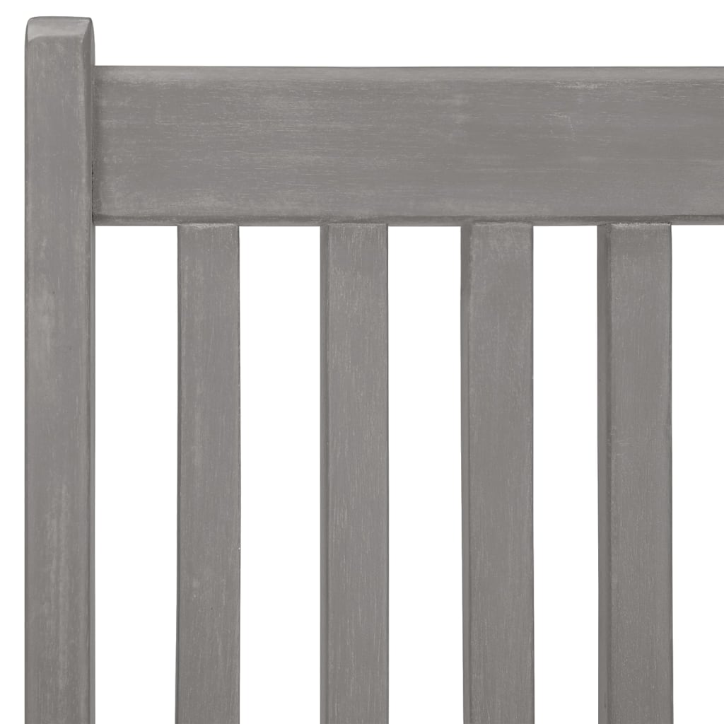 Garden Reclining Chairs 3 Pcs Grey Solid Acacia Wood