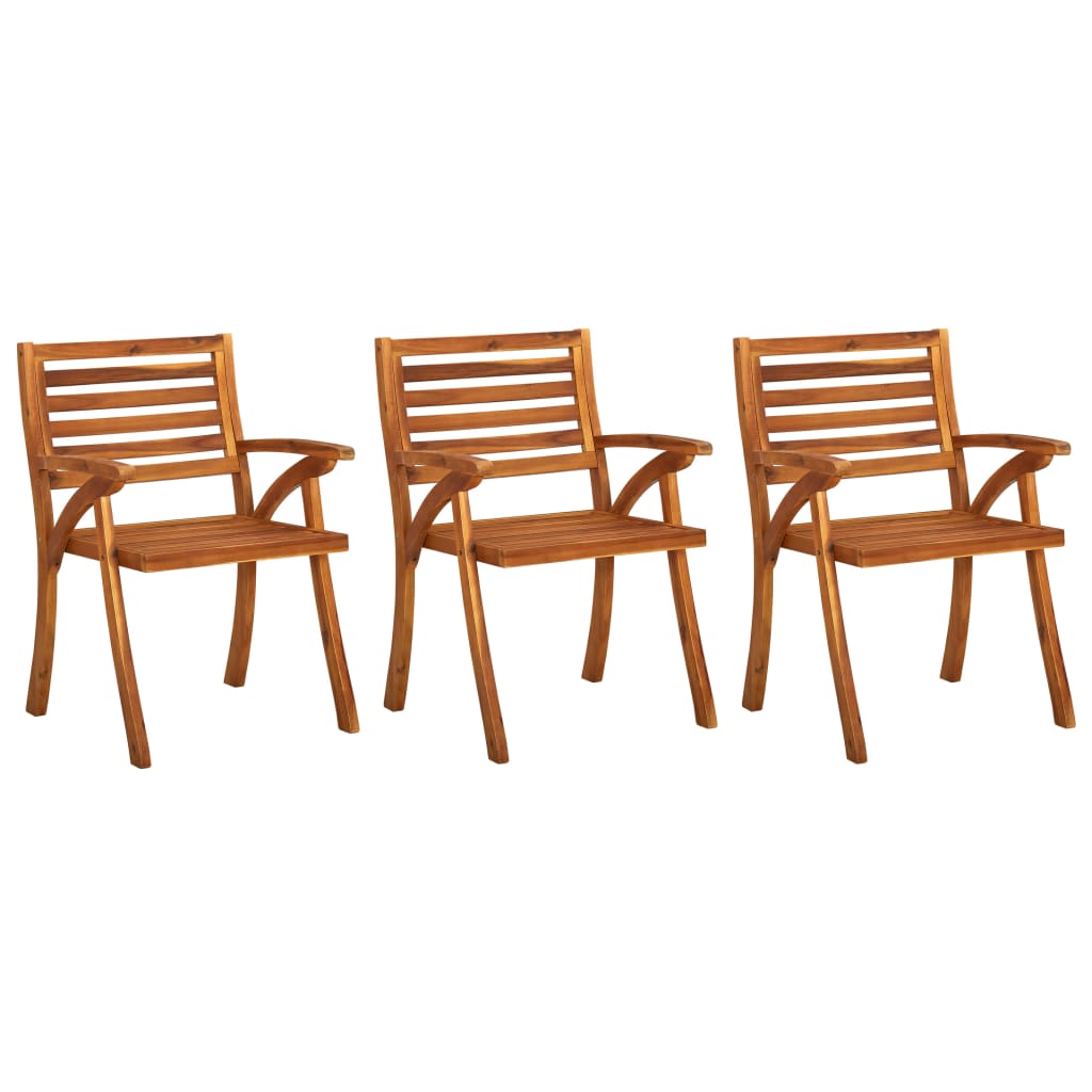 Garden Chairs 6 Pcs Solid Acacia Wood