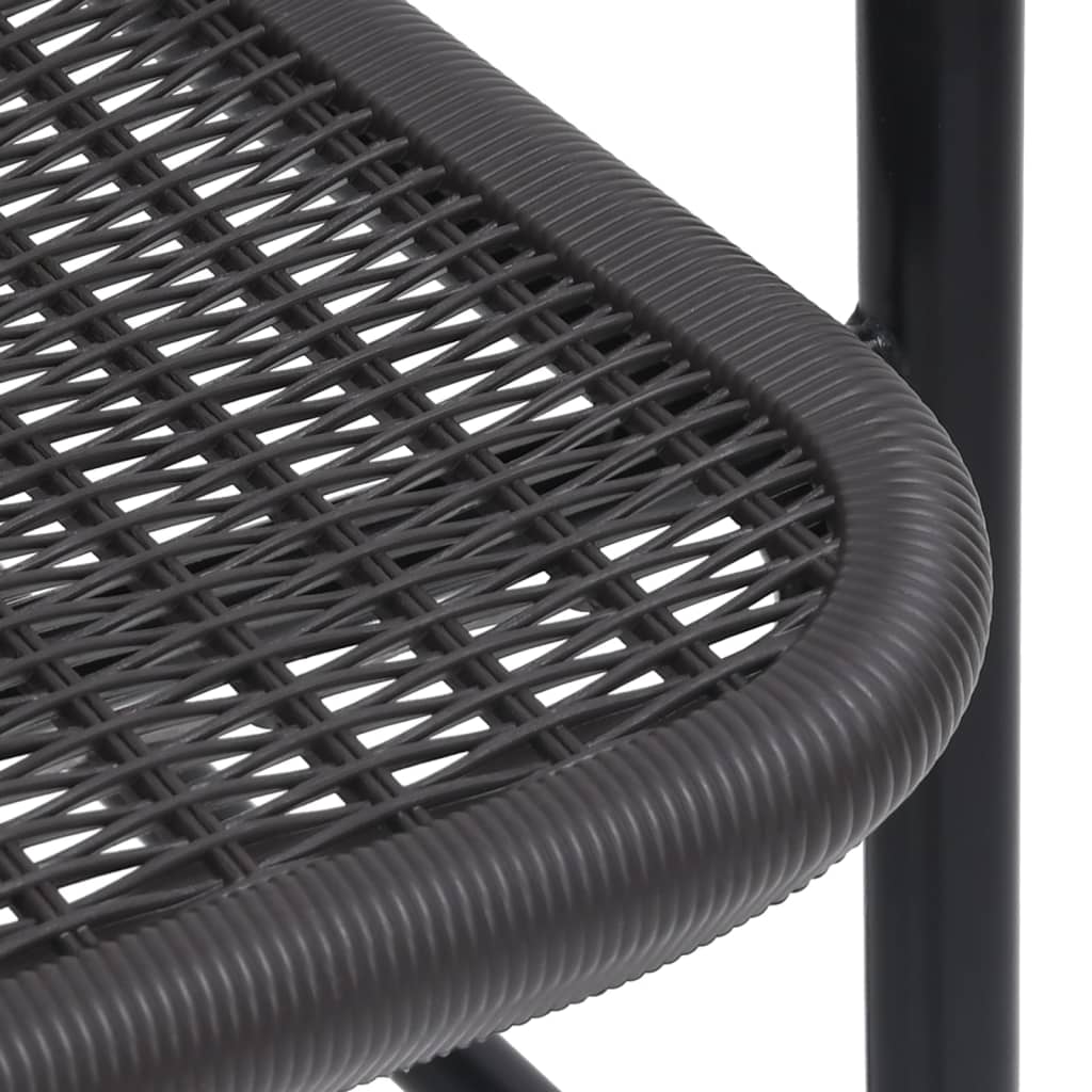 Garden Chairs 2 Pcs Plastic Rattan And Steel 110 Kg