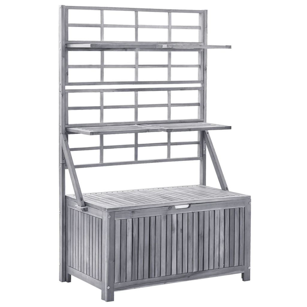 Storage Box With Trellis 99X55X160 Cm Solid Acacia Wood