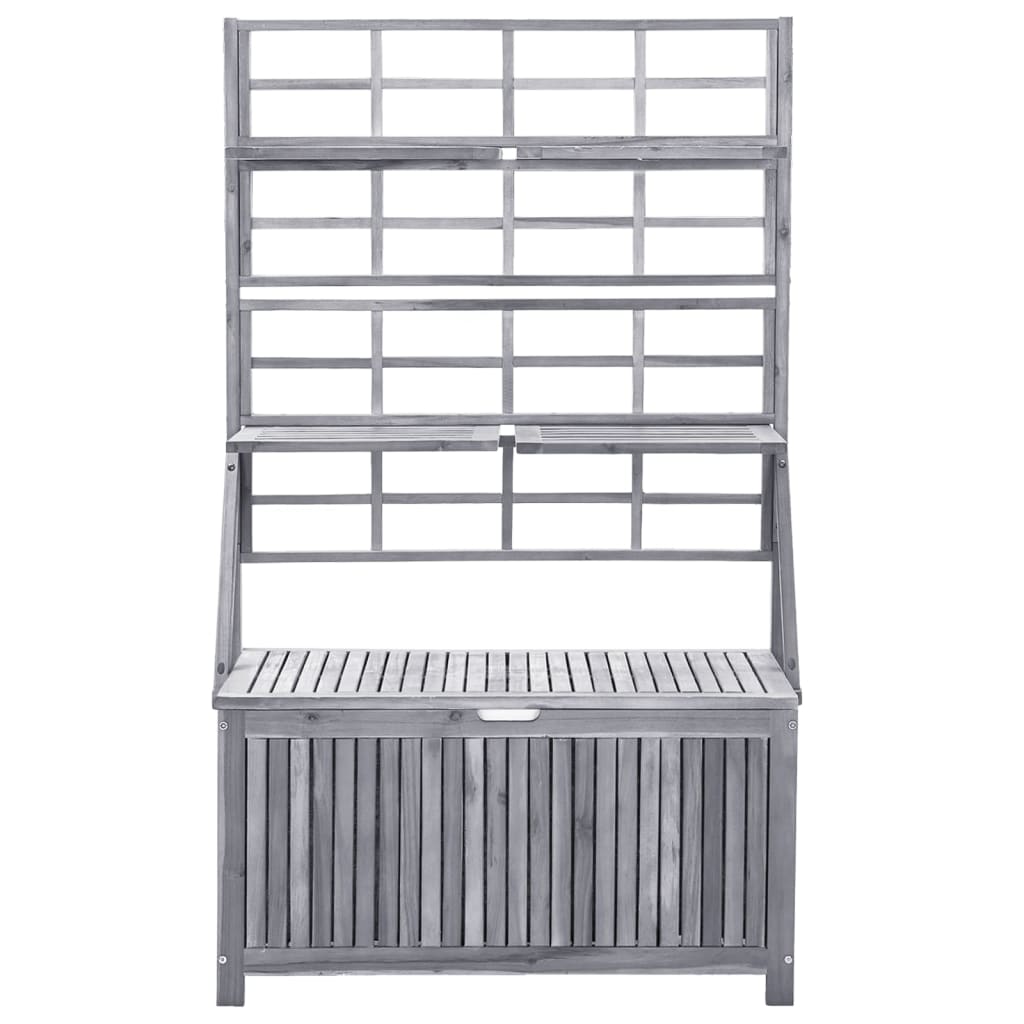 Storage Box With Trellis 99X55X160 Cm Solid Acacia Wood