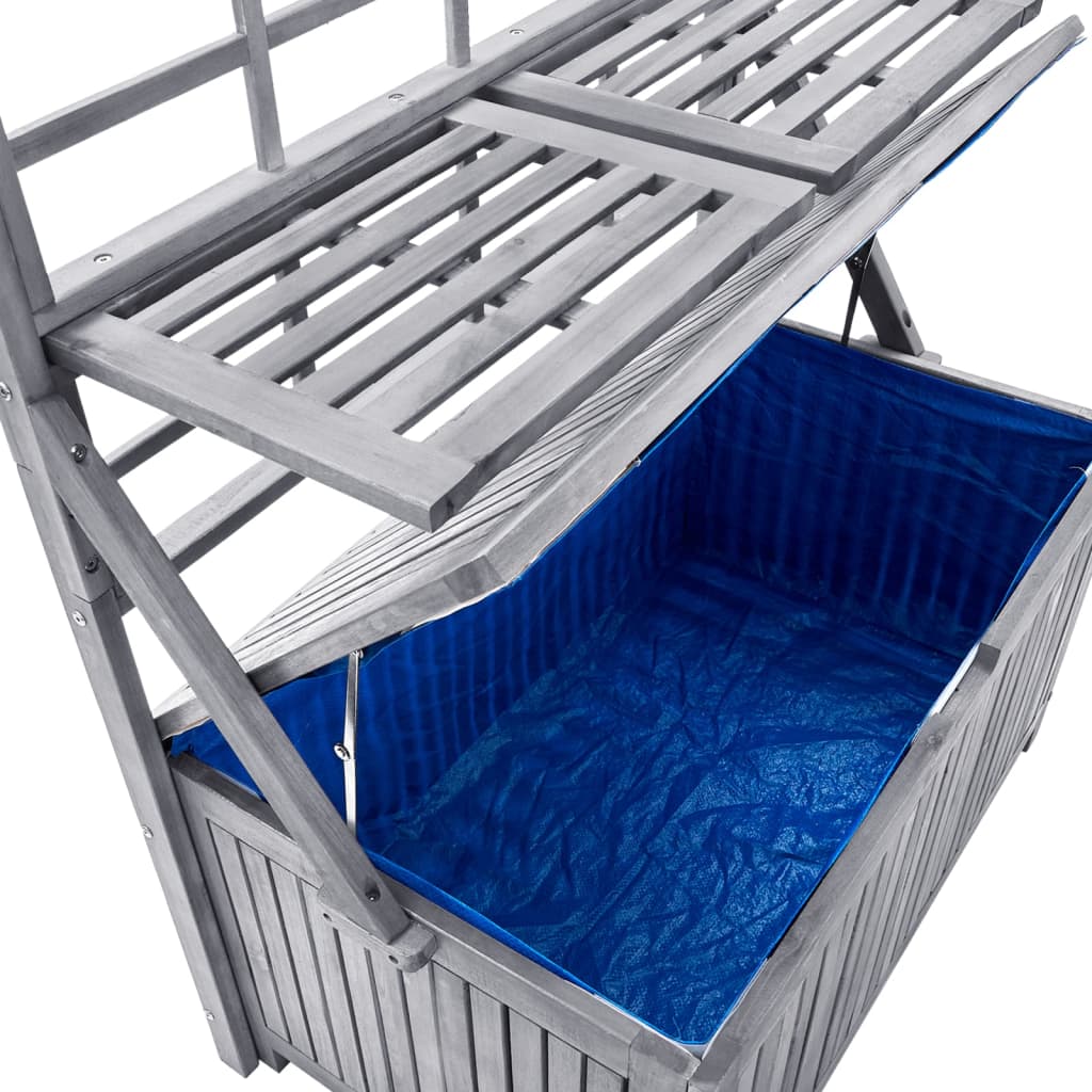 Storage Box With Trellis 99X55X160 Cm Solid Acacia Wood