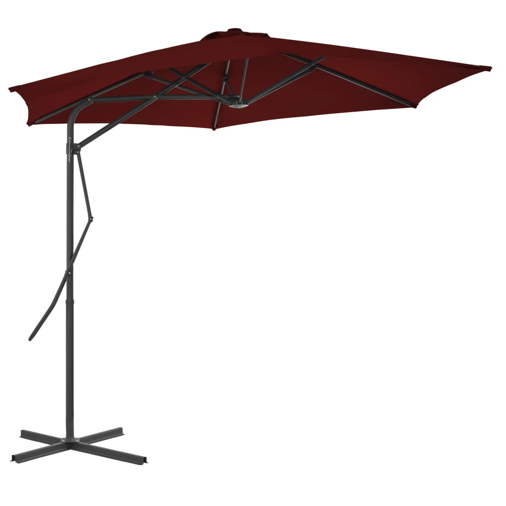 Garden Parasol With Steel Pole 300 Cm Green