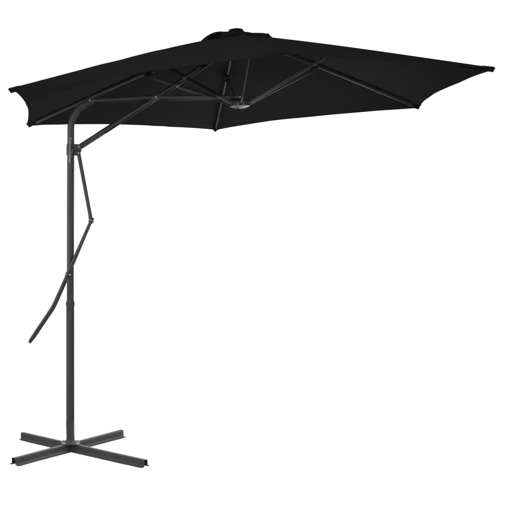 Garden Parasol With Steel Pole 300 Cm Green