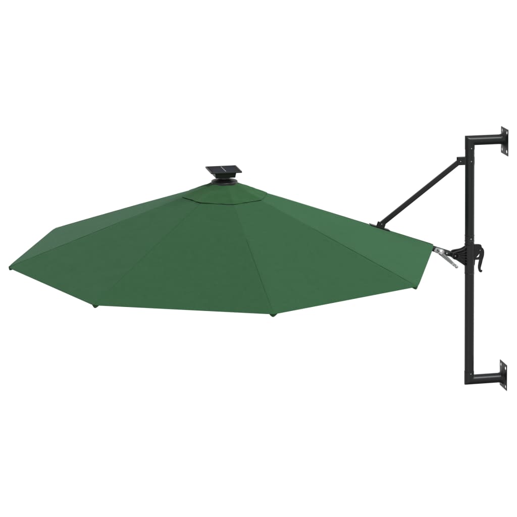 Wall-Mounted Garden Parasol With Leds 300 Cm