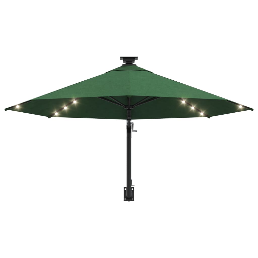 Wall-Mounted Garden Parasol With Leds 300 Cm