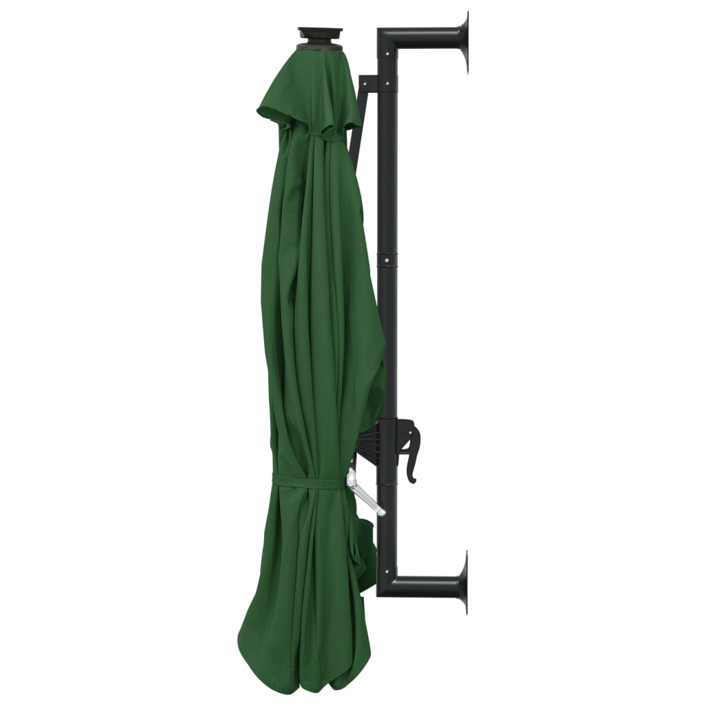 Wall-Mounted Garden Parasol With Leds 300 Cm