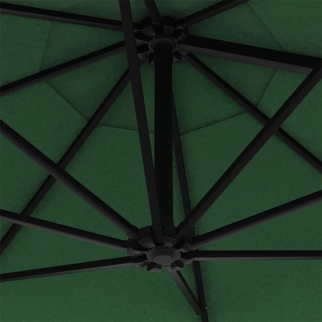 Wall-Mounted Garden Parasol With Leds 300 Cm