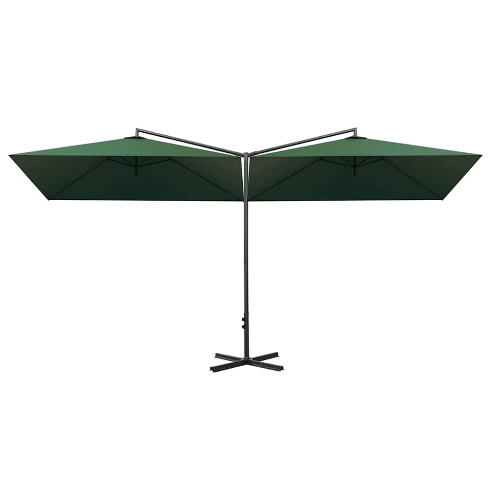 Garden Parasol Double 6m Patio Umbrella Twin Sun Shade Sand Steel black green 60