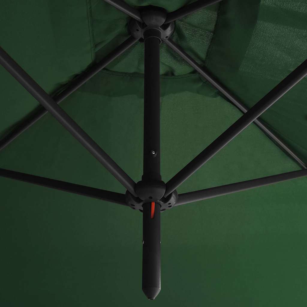Garden Parasol Double 6m Patio Umbrella Twin Sun Shade Sand Steel black green 60