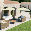 Double Garden Parasol With Steel Pole 600X300 Cm