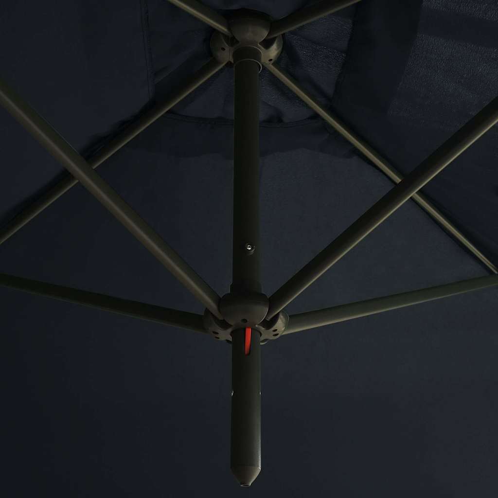 Garden Parasol Double 6m Patio Umbrella Twin Sun Shade Sand Steel black green 60