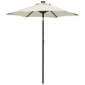 Garden Parasol With Led Lights 200X211 Cm Aluminium