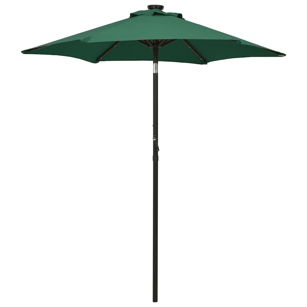 Garden Parasol With Led Lights 200X211 Cm Aluminium