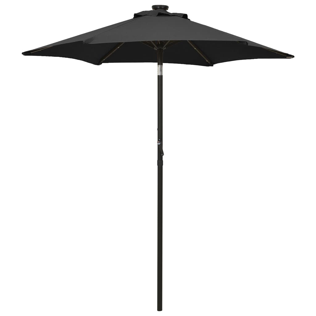 Garden Parasol With Led Lights 200X211 Cm Aluminium